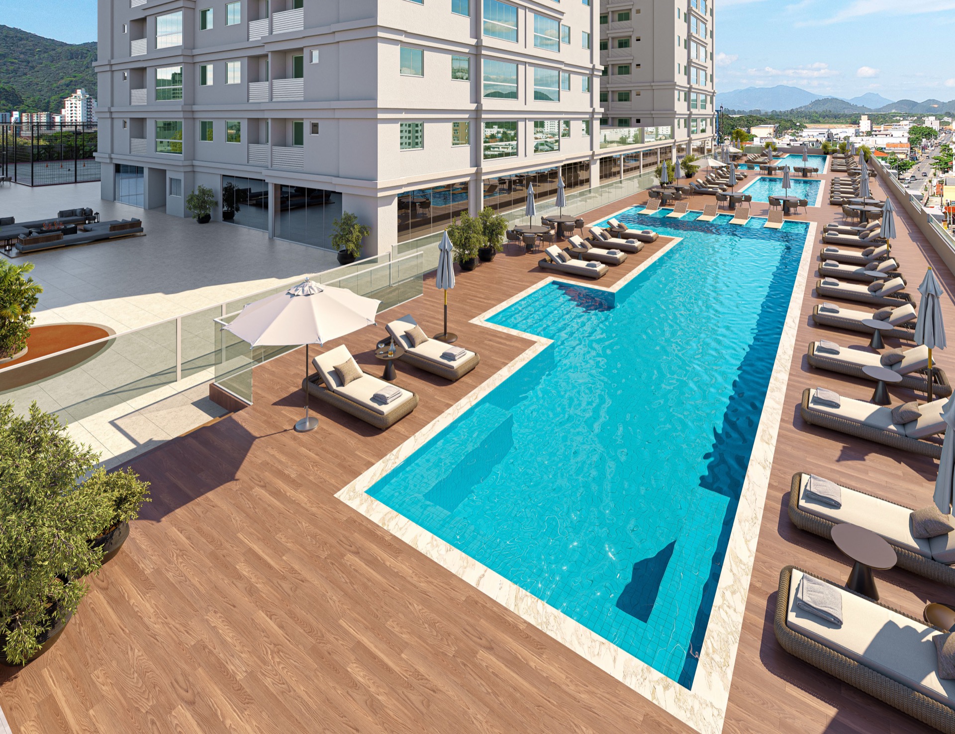 Piscina e deck